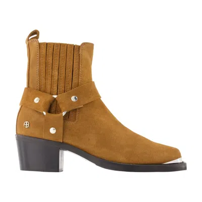 Anine Bing Mid-height Biker Ankle Boots -  - Leather - Brown
