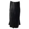 Anine Bing Midi Flared Skirt In Black Silk In Black