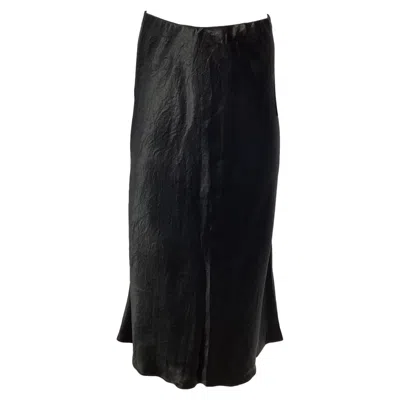 Anine Bing Midi Flared Skirt In Black Silk
