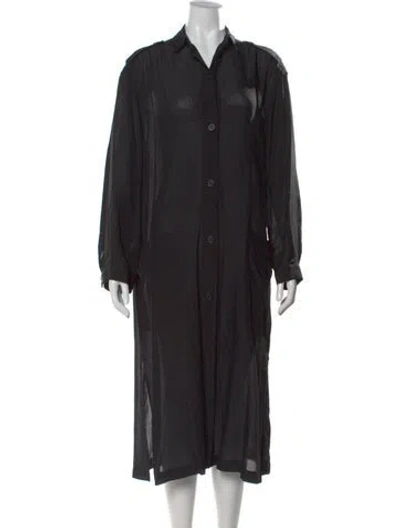 Pre-owned Anine Bing Midi Length Dress In Black