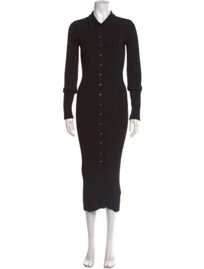 Pre-owned Anine Bing Midi Length Dress In Black