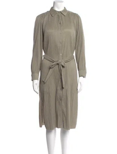 Pre-owned Anine Bing Midi Length Dress In Green