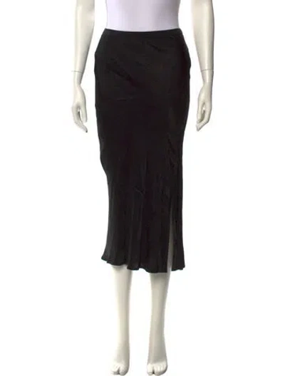Pre-owned Anine Bing Midi Length Skirt In Black