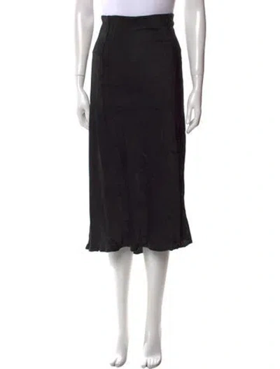 Pre-owned Anine Bing Midi Length Skirt In Black