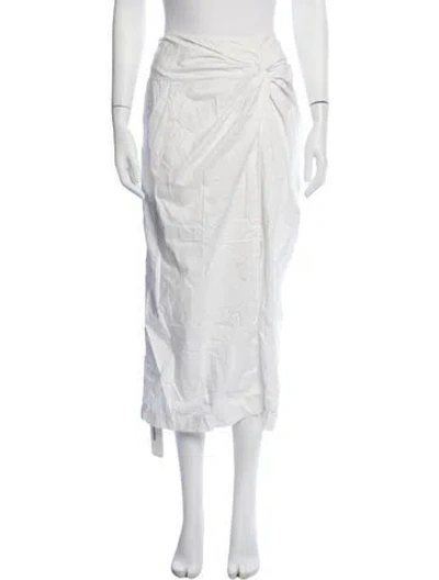 Pre-owned Anine Bing Midi Length Skirt In White