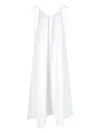 Anine Bing Flora Gathered Lyocell And Linen-blend Maxi Dress In White