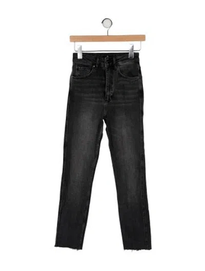 Pre-owned Anine Bing Mid-rise Skinny Leg Jeans In Black