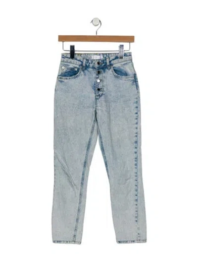 Pre-owned Anine Bing Mid-rise Skinny Leg Jeans In Blue