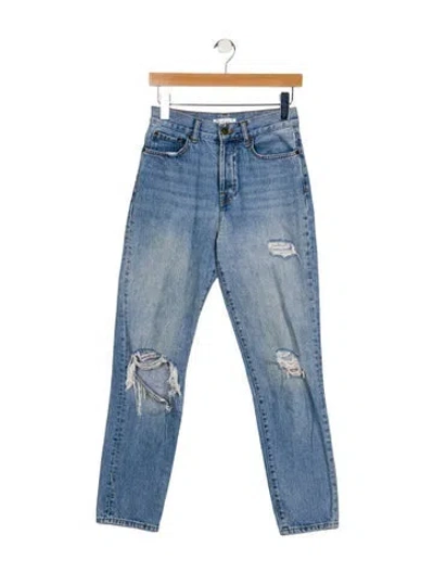 Pre-owned Anine Bing Mid-rise Skinny Leg Jeans In Blue