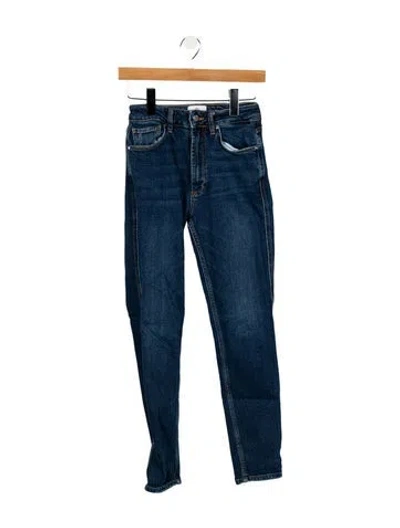 Pre-owned Anine Bing Mid-rise Skinny Leg Jeans In Blue
