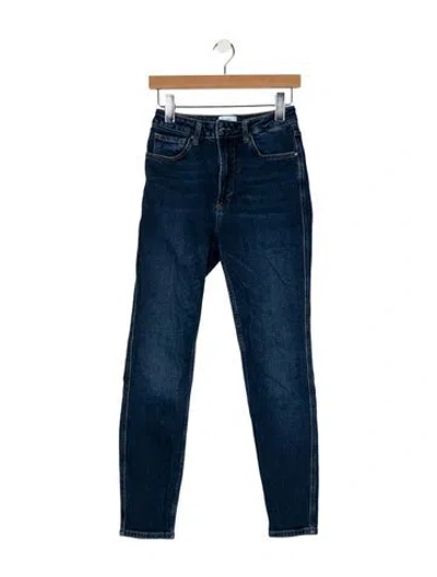 Pre-owned Anine Bing Mid-rise Skinny Leg Jeans In Blue