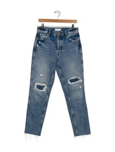 Pre-owned Anine Bing Mid-rise Skinny Leg Jeans In Blue