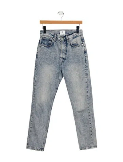 Pre-owned Anine Bing Mid-rise Skinny Leg Jeans In Blue