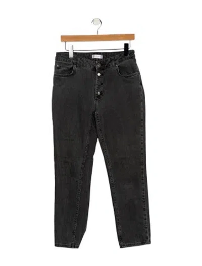 Pre-owned Anine Bing Mid-rise Skinny Leg Jeans In Gray