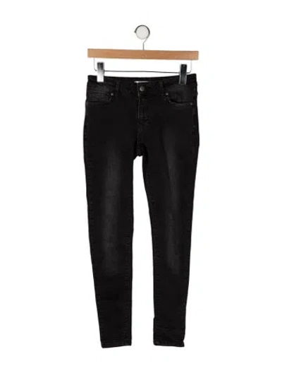 Pre-owned Anine Bing Mid-rise Skinny Leg Jeans In Gray
