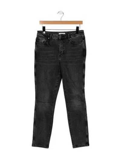 Pre-owned Anine Bing Mid-rise Skinny Leg Jeans In Gray