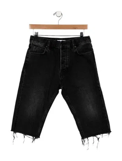 Pre-owned Anine Bing Mid-rise Straight Leg Jeans In Black