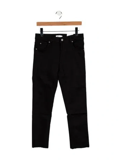 Pre-owned Anine Bing Mid-rise Straight Leg Jeans In Black