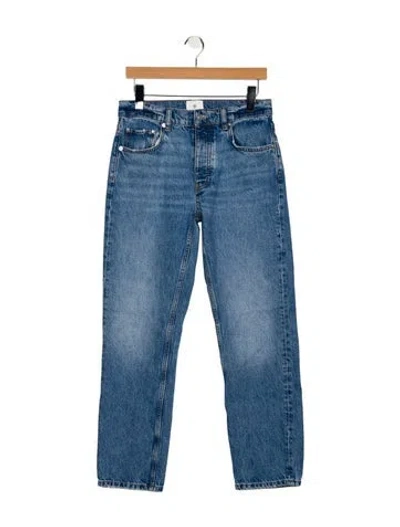 Pre-owned Anine Bing Mid-rise Straight Leg Jeans In Blue