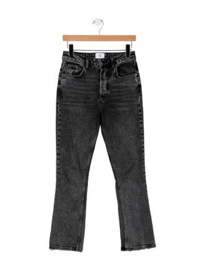 Pre-owned Anine Bing Mid-rise Straight Leg Jeans In Gray