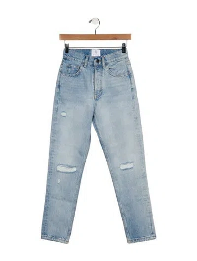Pre-owned Anine Bing Mid-rise Straight Leg Jeans W/ Tags In Blue
