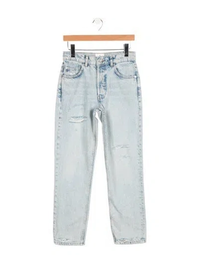 Pre-owned Anine Bing Mid-rise Straight Leg Jeans W/ Tags In Blue