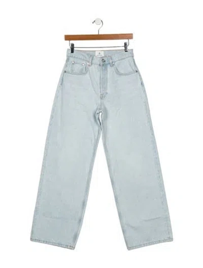 Pre-owned Anine Bing Mid-rise Wide Leg Jeans W/ Tags In Blue
