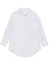 Anine Bing Stripe Mika Cotton Shirt In White