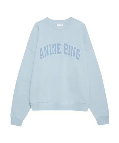 Anine Bing Mile Crew Neck Sweater In Blue