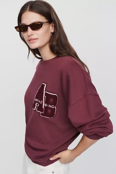 Anine Bing Miles 100% Cotton Sweatshirt In Red