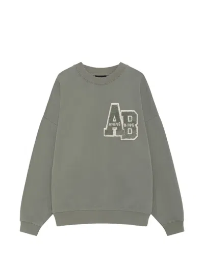Anine Bing Miles Cotton Sweatshirt In Gray