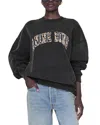 Anine Bing Miles Crewneck Sweatshirt In Black