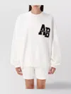 Anine Bing Miles Sweatshirt Letterman Off White Off White In White