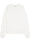 Anine Bing Miles Logo Cotton Sweatshirt In White