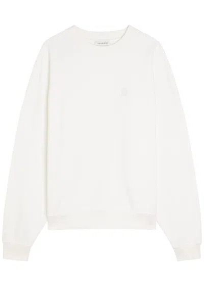 Anine Bing Miles Logo Cotton Sweatshirt In White