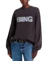 Anine Bing Miles Blur Oversized Sweatshirt In Vintage Black