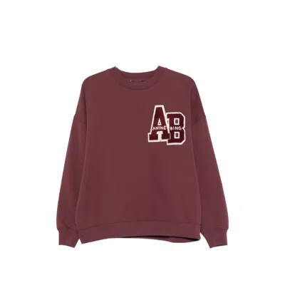 Anine Bing Miles Logo-detail Sweatshirt In Red