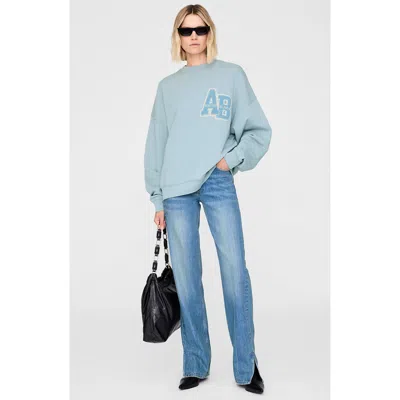 Anine Bing Miles Oversized Sweatshirt Letterman In Blue