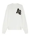 Anine Bing Miles Sweatshirt Letterman Off White Off White In Off-white