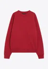 Anine Bing Miles Oversized Embroidered Cotton-jersey Sweatshirt In Red