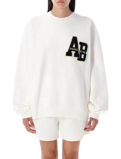 Anine Bing Miles Oversized Sweatshirt In White