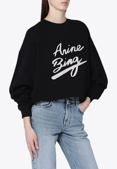 ANINE BING MILES SIGNATURE LOGO SWEATSHIRT