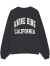 Anine Bing Miles Relaxed-fit Oversized Cotton Sweatshirt With Contrasting Logo