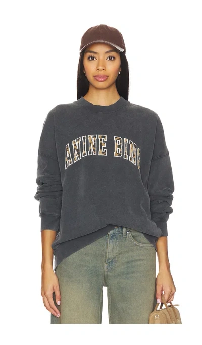 Anine Bing Miles Sweatshirt  Leopard In Gray