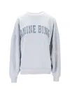 Anine Bing Light Blue Crewneck Embroidery Logo Sweatshirt In Blue