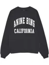 Anine Bing Miles Relaxed-fit Oversized Cotton Sweatshirt With Contrasting Logo