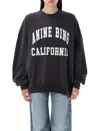 Anine Bing Women's Miles Branded-print Cotton Sweatshirt Black In Black