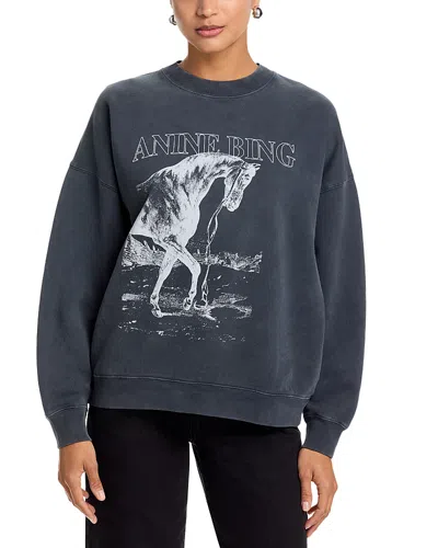 Anine Bing Miles Sweatshirt In Blue