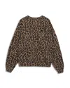 Anine Bing Miles Sweatshirt Black And Brown In Animal Print