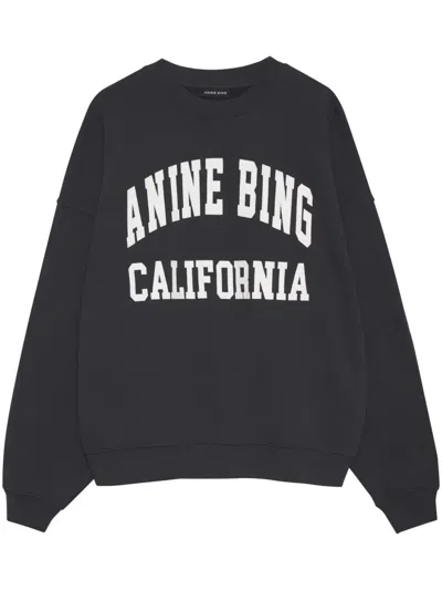 ANINE BING MILES SWEATSHIRT BY ANINE BING,A.08.10025 009 WASHED BLACK